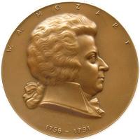 Wolfgang Amadeus Mozart (1756-1791) - o.J. - einseitige Medaille  vz-stgl