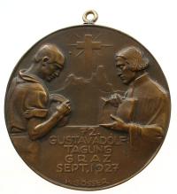 auf die 72. Gustav Adolf Tagung - 1927 - tragbare Medaille  vz