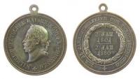 Wilhelm I (1797-1888) - auf die 25 - 1886 - tragbare Medaille  vz