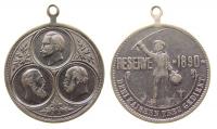 Reserve 1890 - drei Kaisern treu gedient - 1890 - tragbare Medaille  fast ss