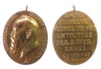 Luitpold Prinzregent von Bayern - auf sein 70jähriges Dienstjubiläum - 1905 - tragbare Medaille  fast vz