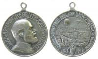 Ludwig III. (1913-1918) - auf die Jahrhundertfeier der kgl.-bayr. Ingenieurtruppen - 1913 - tragbare Medaille  ss+