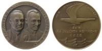 Köhl und v. Hünefeld - Zur glücklichen Heimkehr den Amerika-Fliegern - 1928 - Medaille  vz-stgl