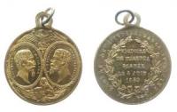 Vittorio Emanuel II. und Napoleon III. - auf die Allianz zwischen Frankreich und Sardinien - 1859 - tragbare Medaille  vz