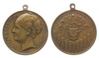 Wilhelmina (1890-1948) - auf Ihr 25jähriges Regierungsjubiläum - 1923 - tragbare Medaille  vz