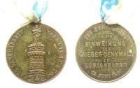 Königshofen - zur Erinnerung an die Einweihung des Krieger-Denkmals - 1887 - tragbare Medaille  vz