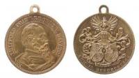Luitpold (1886-1912) Prinzregent - auf seinen 70. Geburtstag - 1891 - tragbare Medaille  vz-stgl