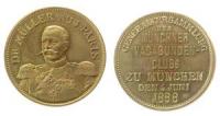 München - Generalversammlung des Vagabundenclubs - 1888 - tragbare Medaille  vz-stgl