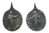 Jacobus de Marchia (Jakobus von der Mark) - Franziskus Solanus (1549-1610) - o.J. - tragbare Medaille  fast ss