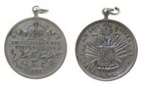 Erinnerung an das Corpsmanöver - 1889 - tragbare Medaille  ss+