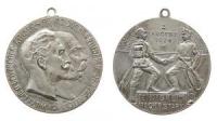 Wilhelm II und Franz Josef I von Österreich - 1914 - tragbare Medaille  vz