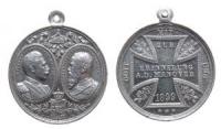 Wilhelm II (1888-1918) und Luitpold von Bayern - Erinnerung an das Manöver - 1899 - tragbare Medaille  vz+