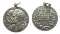 Wilhelm II und Franz Josef I von Österreich - auf die siegreichen  Kämpfe in Ost und West - 1914 - tragbare Medaille  ss+