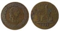 Lower Canada - 1812 - 1/2 Penny Token  ss