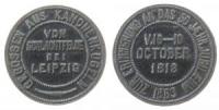 Leipzig - auf die 50-Jahrfeier der Völkerschlacht - 1863 - Medaille  ss