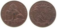 Belgien - Belgium - 1857 - 5 Centimes  vz+
