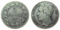Belgien - Belgium - 1849 - 5 Francs  fast ss
