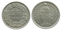 Schweiz - Switzerland - 1961 - 1/2 Franken  vz
