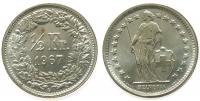 Schweiz - Switzerland - 1967 - 1/2 Franken  stgl