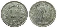 Schweiz - Switzerland - 1906 - 1 Franken  fast stgl