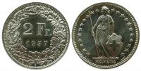 Schweiz - Switzerland - 1957 - 2 Franken  stgl/EA