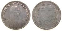 Schweiz - Switzerland - 1922 - 5 Franken  ss+