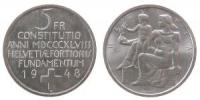 Schweiz - Switzerland - 1948 - 5 Franken  vz