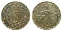 Schweiz - Switzerland - 1872 - 5 Rappen  ss+