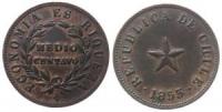 Chile - 1853 - 1/2 Centavo  ss-vz