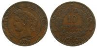Frankreich - France - 1871 - 10 Centimes  ss+