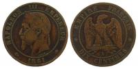 Frankreich - France - 1861 - 10 Centimes  schön