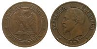 Frankreich - France - 1863 - 10 Centimes  s-ss