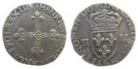 Frankreich - France - 1586 - 1/4 Ecu  ss