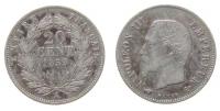 Frankreich - France - 1859 - 20 Centimes  fast ss