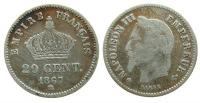 Frankreich - France - 1867 - 20 Centimes  schön