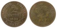 Frankreich - France - 1902 - 2 Centimes  vz-unc