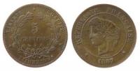 Frankreich - France - 1887 - 5 Centimes  ss+