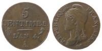 Frankreich - France - 1795-1799 An 4 - 5 Centimes  vz