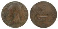 Frankreich - France - 1795-1799 An 4 - 5 Centimes  ss+