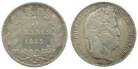 Frankreich - France - 1843 - 5 Francs  ss-