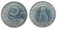 Italien - Italy - 1970 - 5 Lire  unc