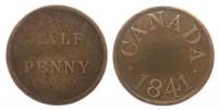 Kanada - Canada - 1841 - 1/2 Penny-Token  fast ss