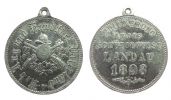 Landau (Pfalz) - Erinnerung an das Schützenfest - 1898 - tragbare Medaille  ss+