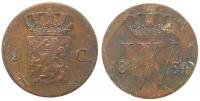 Niederlande - Netherlands - 1854 - 1/2 Cent  fast ss
