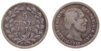 Niederlande - Netherlands - 1876 - 5 Cents  fast ss
