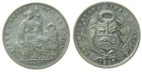 Peru - 1907 - 1/5 Sol  ss-vz