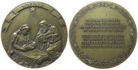 Heilige Maria und Josef mit dem Jesuskind und dem Stern von Bethlehem - o.J. - Medaille  vz
