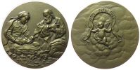 Heilige Maria und Josef mit dem Jesuskind - 1988 - Medaille  gußfrisch