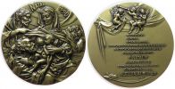 Heilige Maria und Josef mit dem Jesuskind und Hirten - 1990 - Medaille  gußfrisch