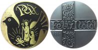 Heilige Maria und Josef mit dem Jesuskind inmitten einer Taube mit Pax - 1984 - Medaille  vz